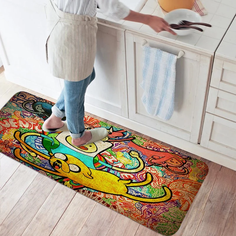 

Kitchen Floor Mat S-Adventure Times Carpets for Living Mat House Entrance Mat Children's Bedroom Carpet Funny Doormat Bathmat