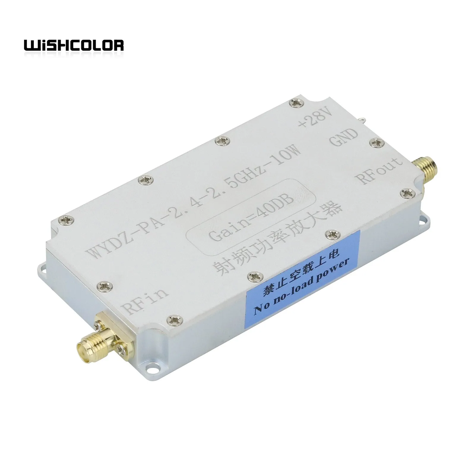 Wishcolor WYDZ-PA-2.4-2.5GHz-10W RF Power Amplifier RF Power Amp (without Heat Sink) with 40dB Gain 10W Output