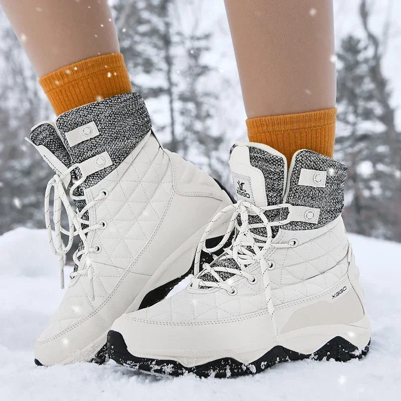 

XIANG GUAN Hiking Shoes Women Waterproof Snow Climbing Mountain Tactical Boots Woman Outdoor Sports Camping Hunting Trekking Gym