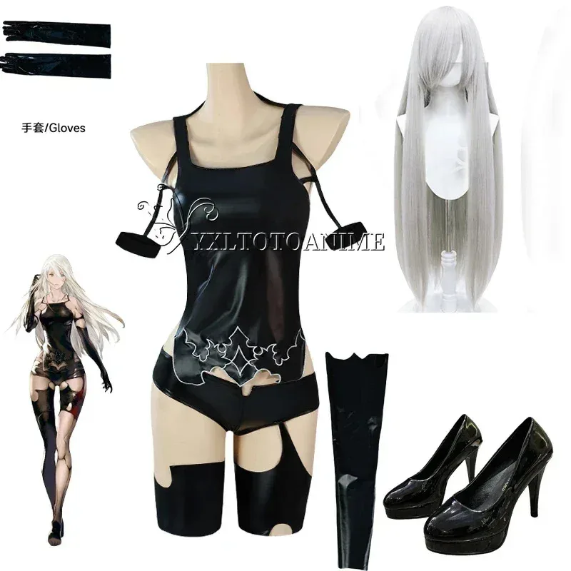 Game NieR:Automata Yorha 2b 9s Cosplay  A2 Cosplay Costume Wig Sexy Black Battle Suit For Women Girl Halloween Party Outfit