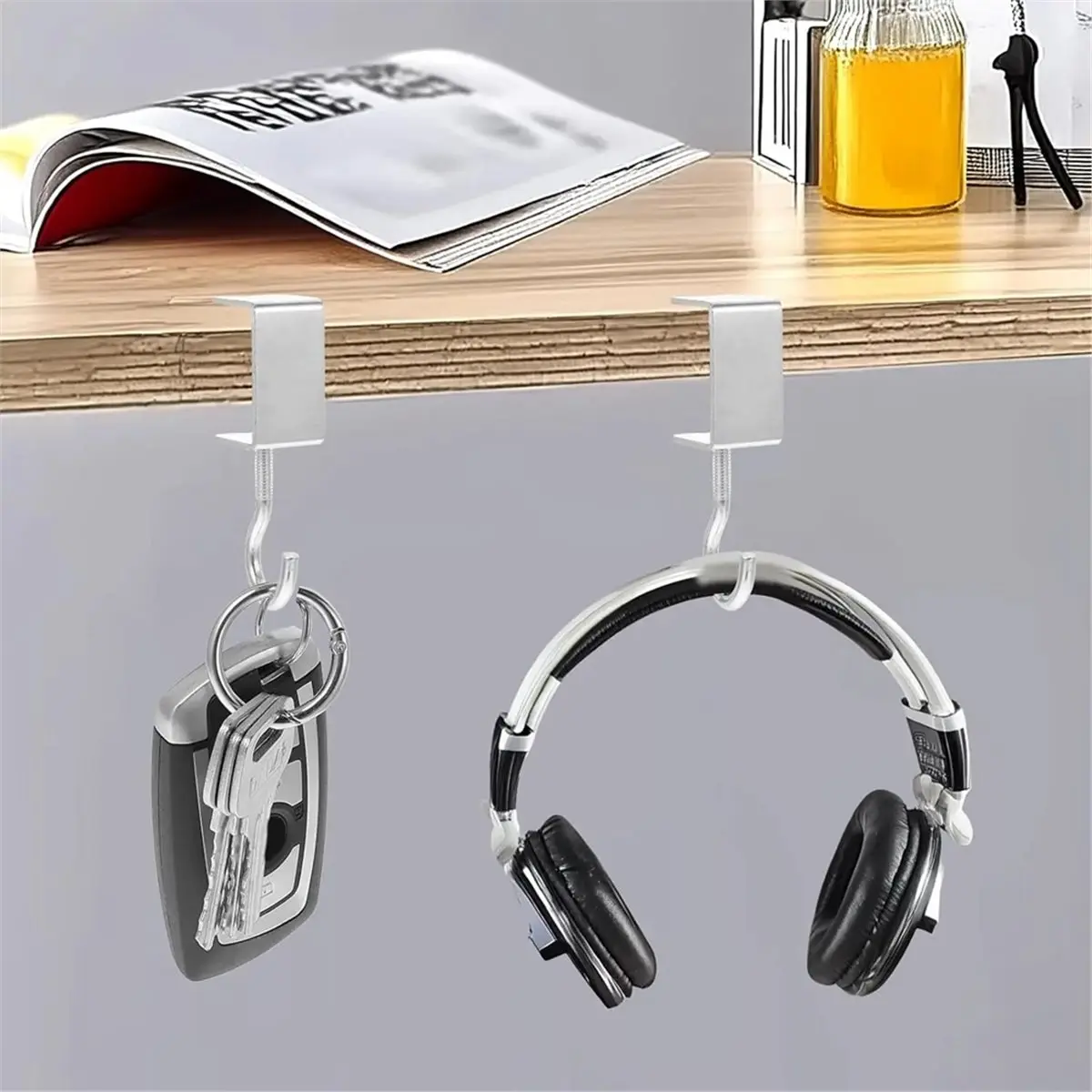 2026 Trend Extra Student Backpack Hook No Adhesive Adjustable Mount for Desk Dorm Classroom Space Saving Hook