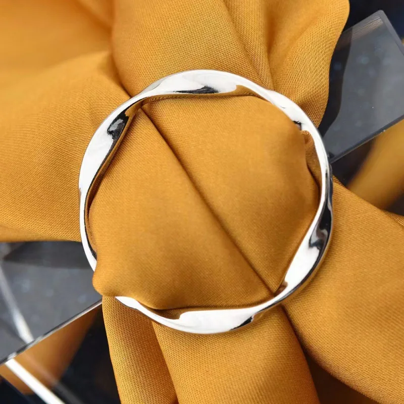 إبزيم معدني ياباني للنساء ، بسيط وعصري ، إبزيم وشاح دائري ، زاوية معقودة ، تعديل حزام ، تي شيرت