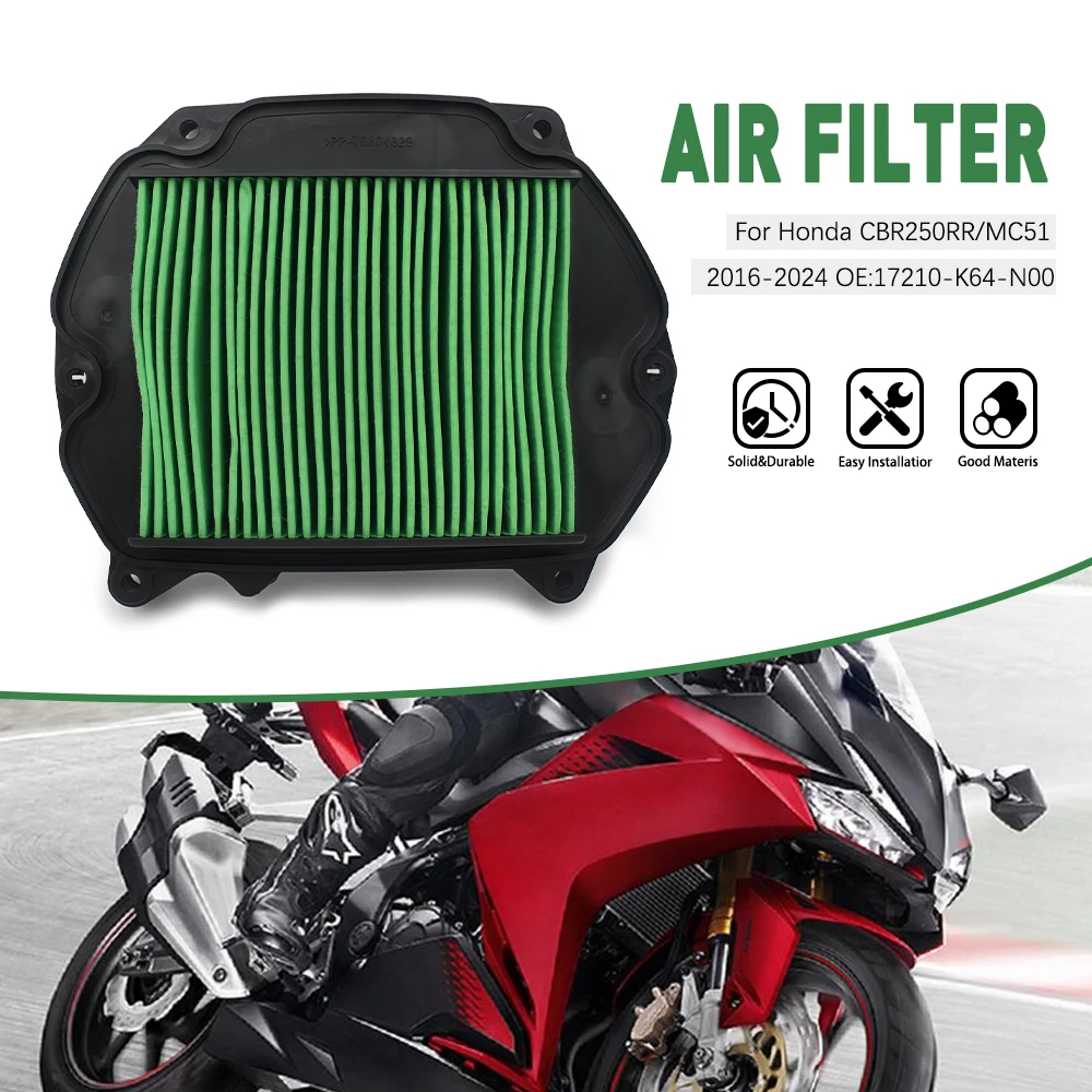 

Motorcycle Air Filter Element for Honda CBR250RR 2016-2024 CBR 250 RR SILVER RED BLACK 2017-2024 CBR250 RR ABS 17210-K64-NOO