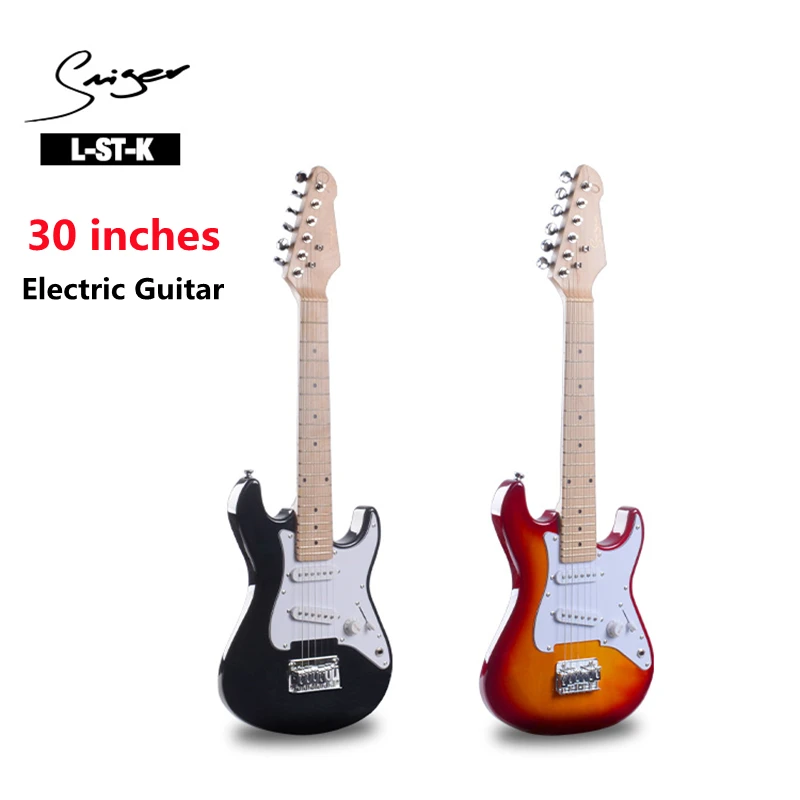 30 Inches Electric Guitar ST Children 6 Strings Portable Metal MusicTravel Accept Custom Any Style Guitarra