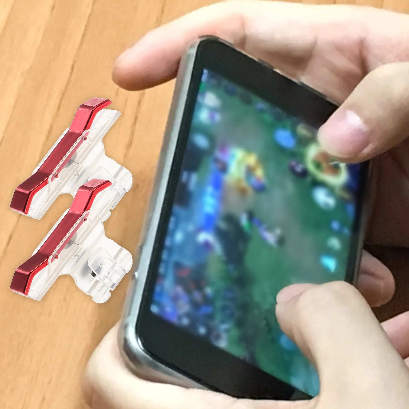 

2Pairs Chicken Game Phone Trigger Buttons Shooting Metal Controller Mobile Game Shortcut Handle Aim Keys High Button Shooter