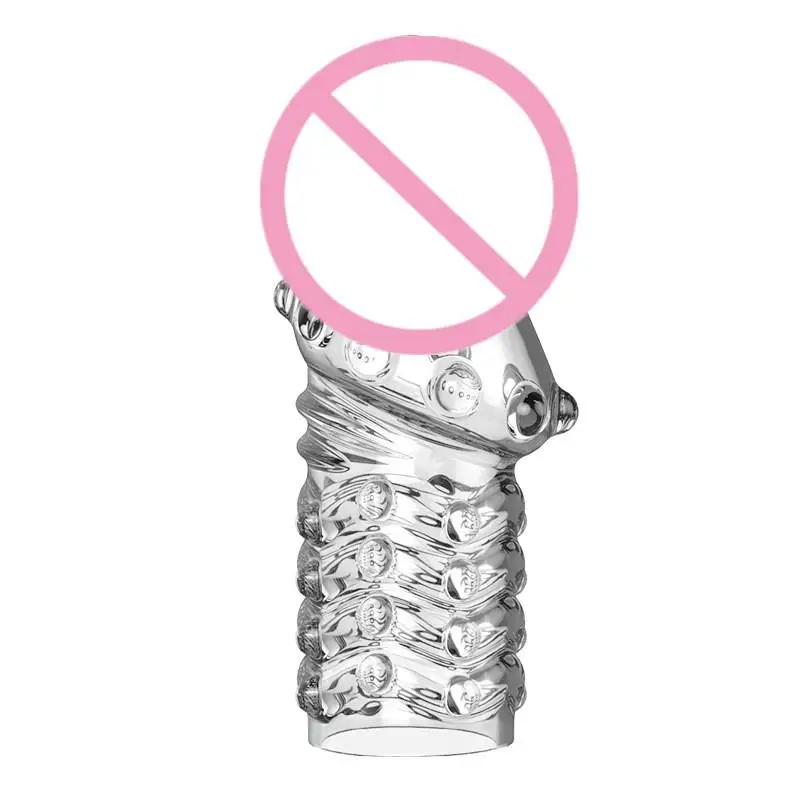 handy2PCS Crystal Penis Sleeve Glans Cover Penis Enlargement Penis Extender Exerciser Sex Toys For Men Sex Productsgoods