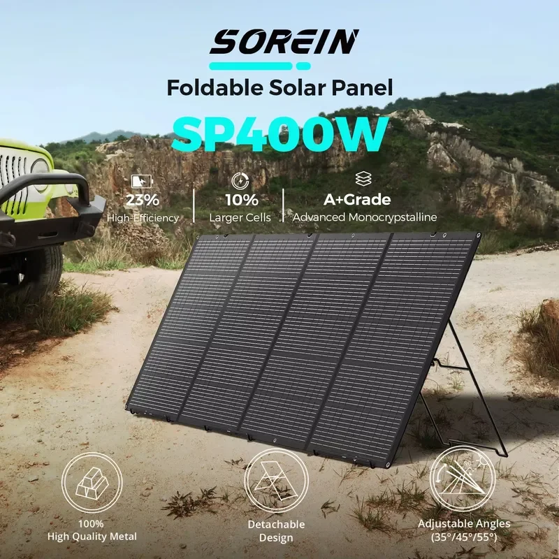 Portable Foldable Solar Panel 200W 400W Battery Crystalline Solar Folding Panels With IP67 Protection