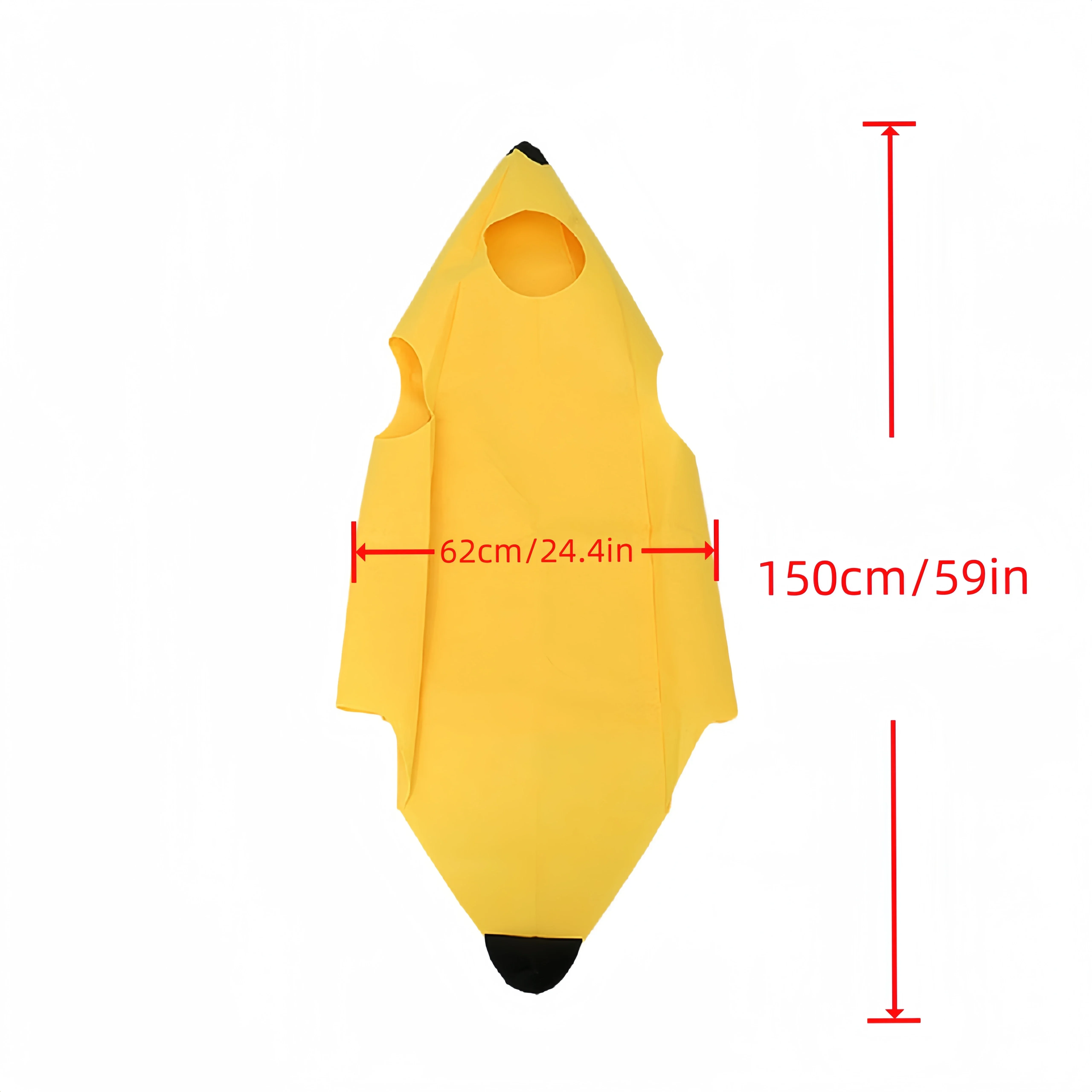 Adult Kids Unisex Funny Big Banana Cosplay Costume Suit Yellow Jumpsuit Halloween Fruit Fancy Party Festival Dance Dress Costume view 3