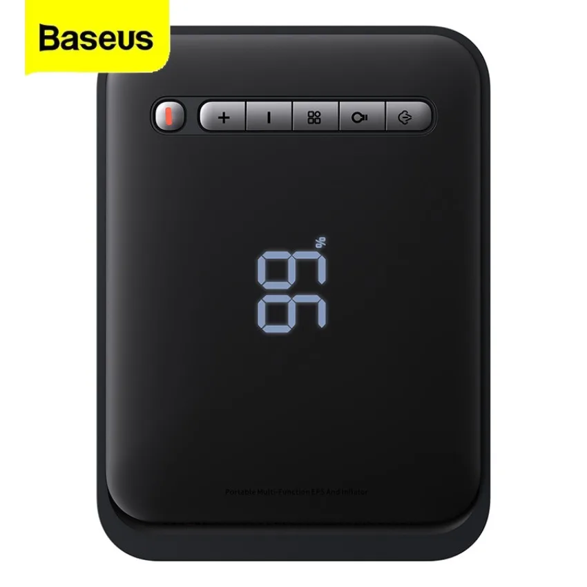 

Baseus Car Starter Ultra-large Capacity 8000mAh Portable Portable Charging Bank 2-in-1 Booster Starts The Inflator Pump