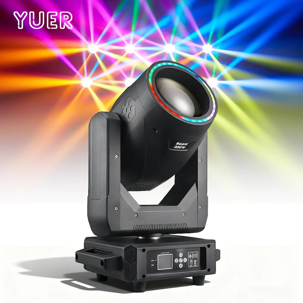 

YUER 350W 17R Beam Spot Wash Moving Head Light With SMD Gobo Double Prism Rainbow Focus Frost Strobe Effect For DJ Disco wedding