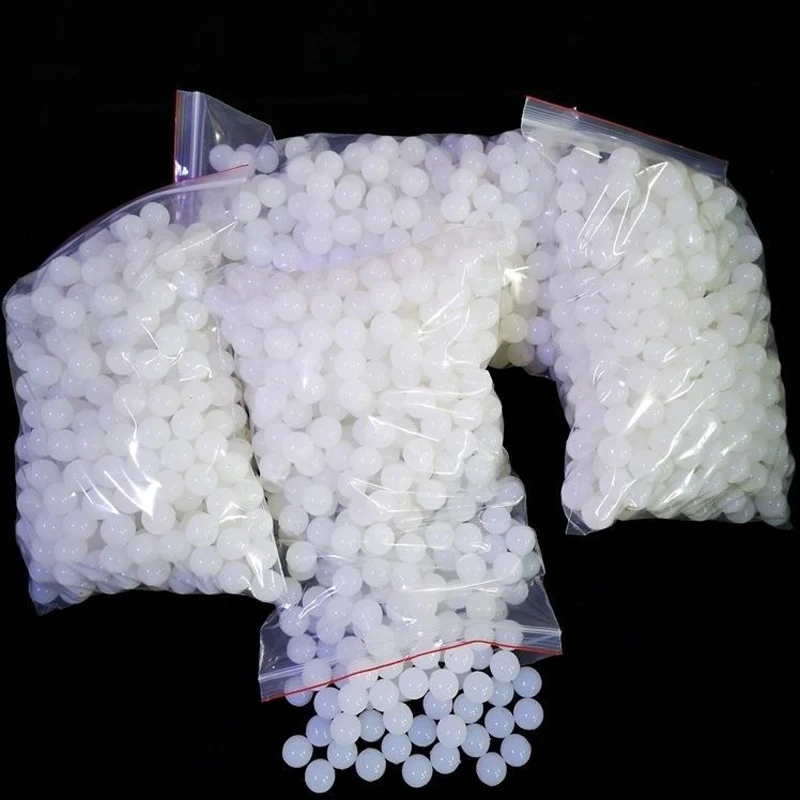

1-100Pcs White Polypropylene Precision PP Solid Plastic Ball Diameter 2-45mm Floating Translucent Plastic Precision Bearing Ball
