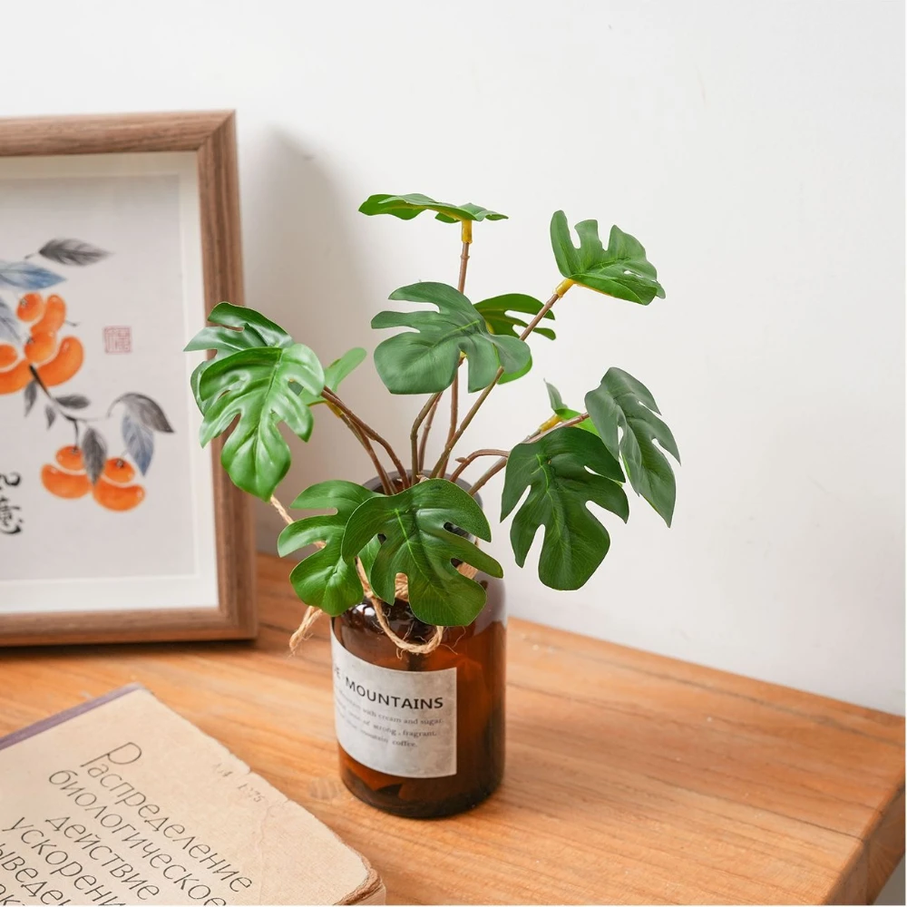 

Artificial Terrarium Plants Vine Wall Hanging Flower Rattan Simulation Plastic Leaf Rattan Green Grass Home Balcony Garden Decor