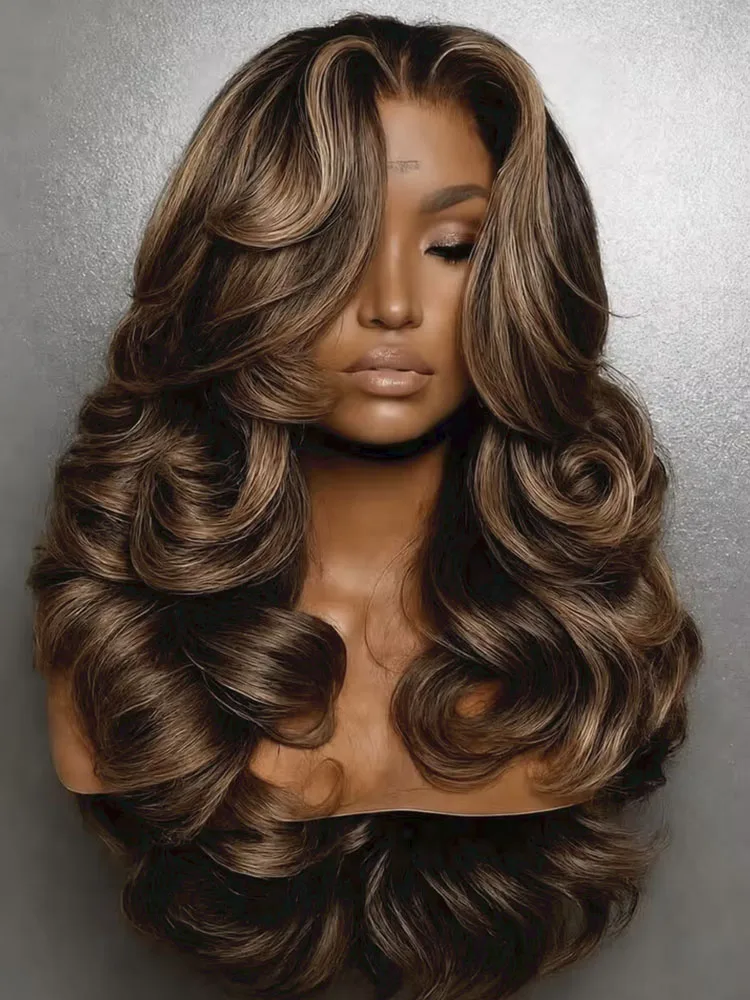 250% Density 13x4/13X6 Honey Blonde Wig Human Hair 34 36 Inch Body Wave Glueless Transparent Lace Frontal Wigs for Women