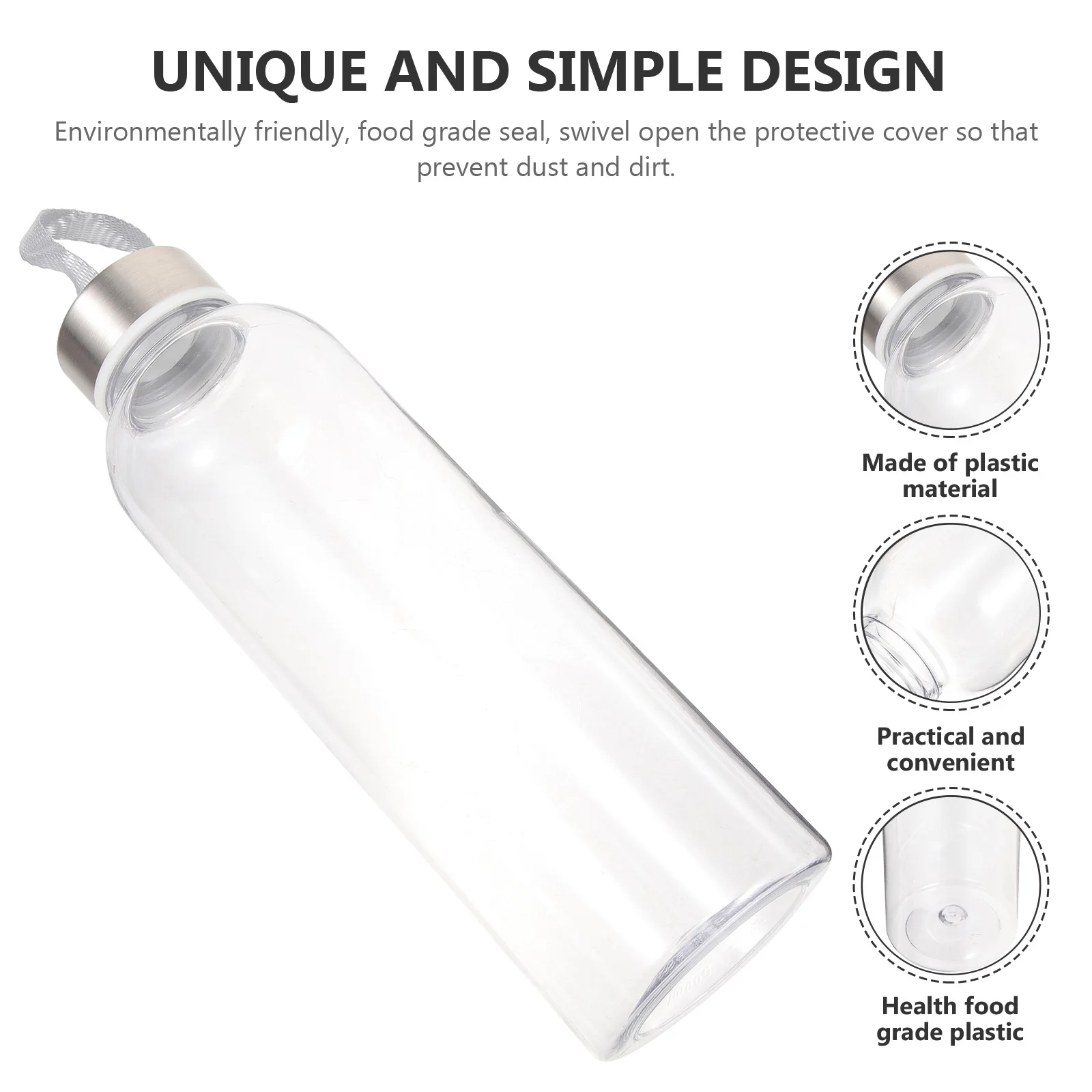 

500Ml Outdoor Sports Water Bottle Food Grade Leakproof Portable Plastic Sports Drinking Bottle For Running Yoga Cycling
