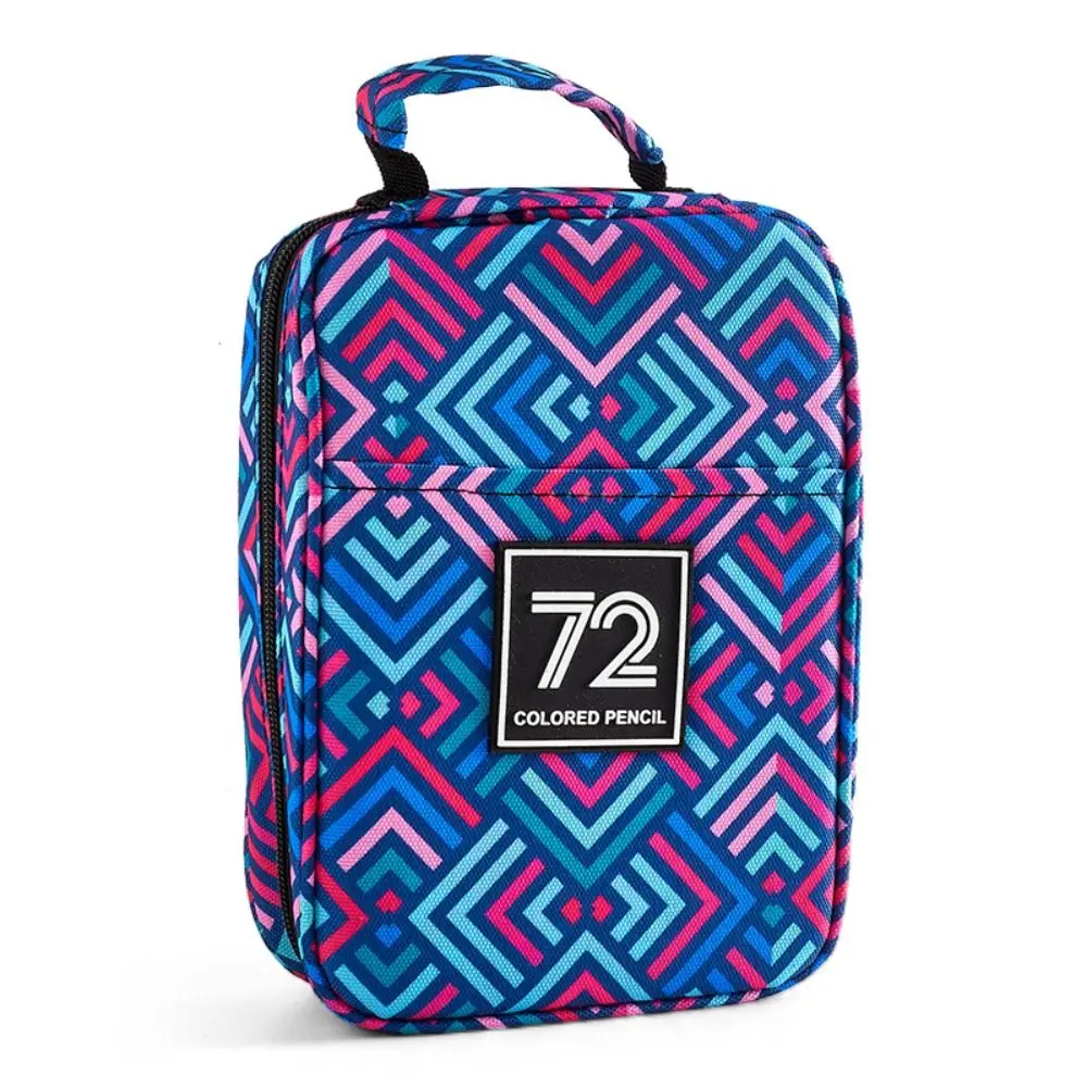 

Сумка на молнии с 72 отделениями, многослойный органайзер большой вместимости, чехол для хранения цветных карандашей, удобный чехол из ткани Оксфорд