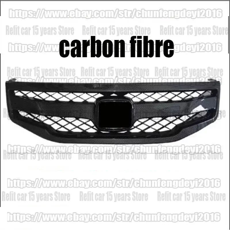 For 2011-2012 8.5th Gen Honda Accord 4dr Sedan carbon fiber style Front Grille Trim car assecories