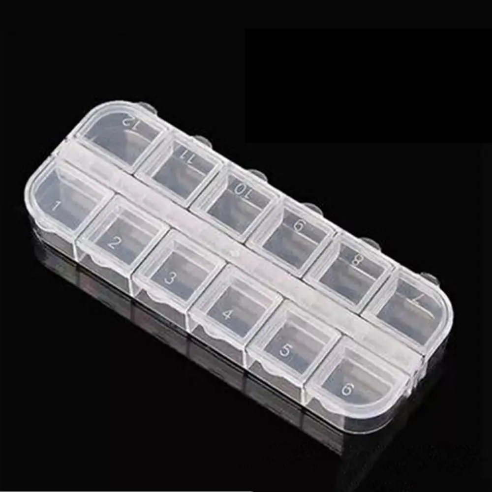 

Rectangle Earring Manicure Accessory Rhinestones Jewelry Organizer Empty Case Nail Art Rhinestone Storage Box Storage Box
