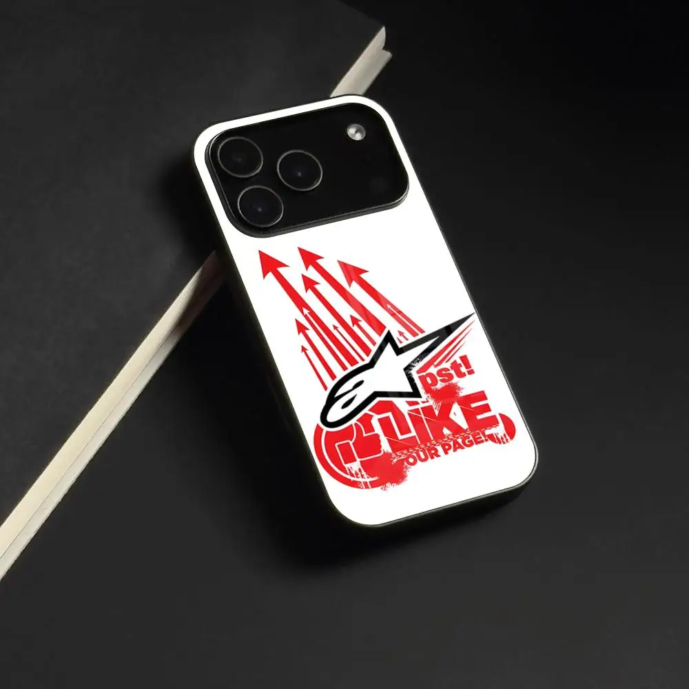 Alpinestars Handyhülle für iPhone 17 Air 16 15 14 12 11 13 Pro Max Mini X Xr Xs Se Plus Glasabdeckung