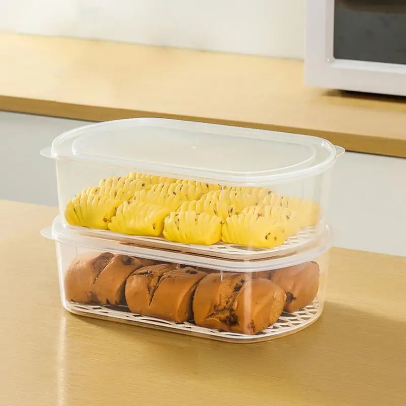 Dumpling Storage Box Food Container Dumpling Wonton Donuts Box Organizer Transparent Antislip Storage Box For Meat Pasta Noodles