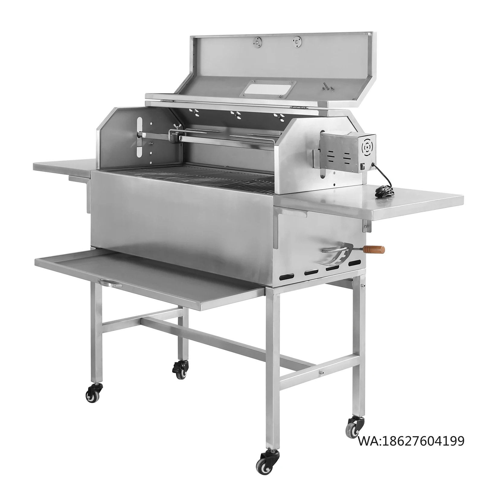 

Портативный мангал из нержавеющей стали с регулировкой высоты, большой вместимостью, для использования на открытом воздухе