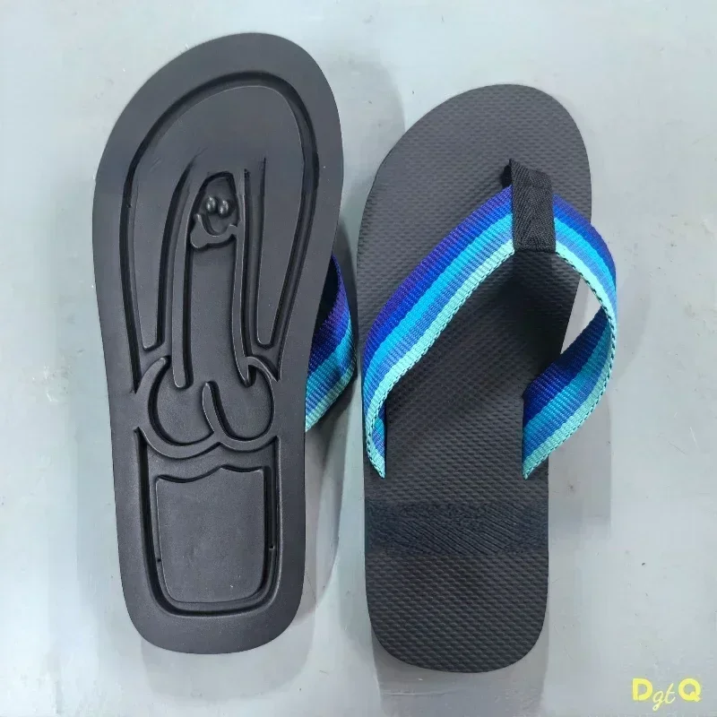 2024 Chanclas para pene ocultas Parodia Zapatillas creativas para pene Verano Playa Confort Sandalias antideslizantes para hombres Chanclas de playa Zapatillas para pene