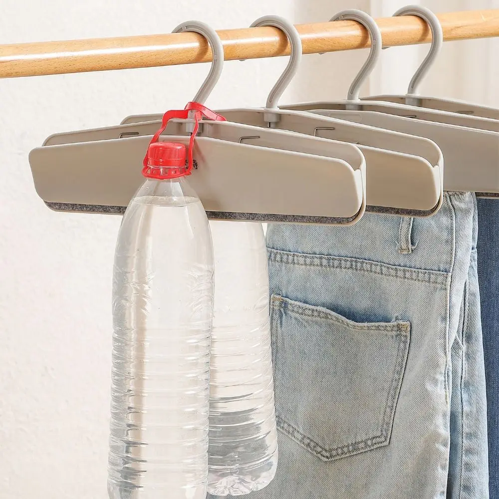 2pcs Crease-resistance Non-slip Pants Clip Rotatable Non-marking Pants Storage Rack Strong Clamping Force Household