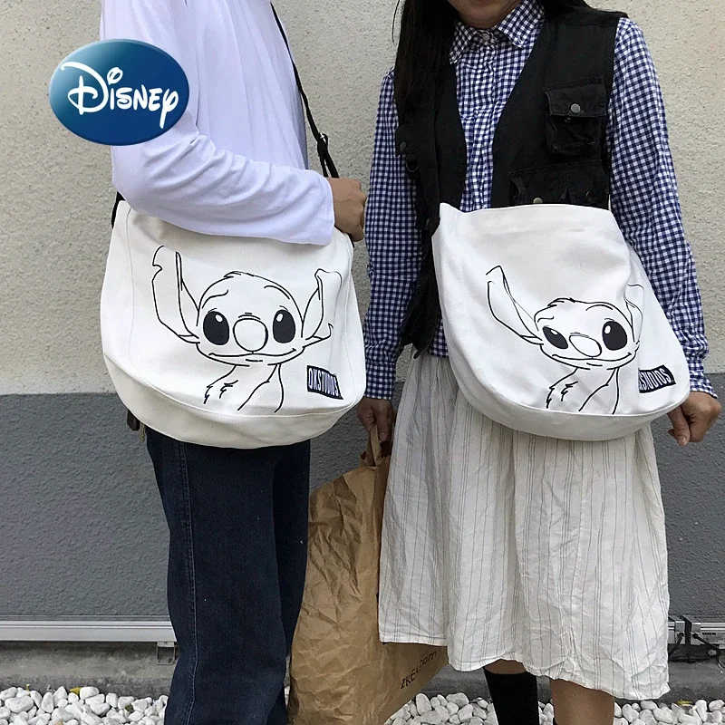 Disney Stitch New Girls Shoulder Bag Luxury Brand Fashion Trend Girls Shoulder Messenger Bag Cartoon Cute Canvas Messenger Bag