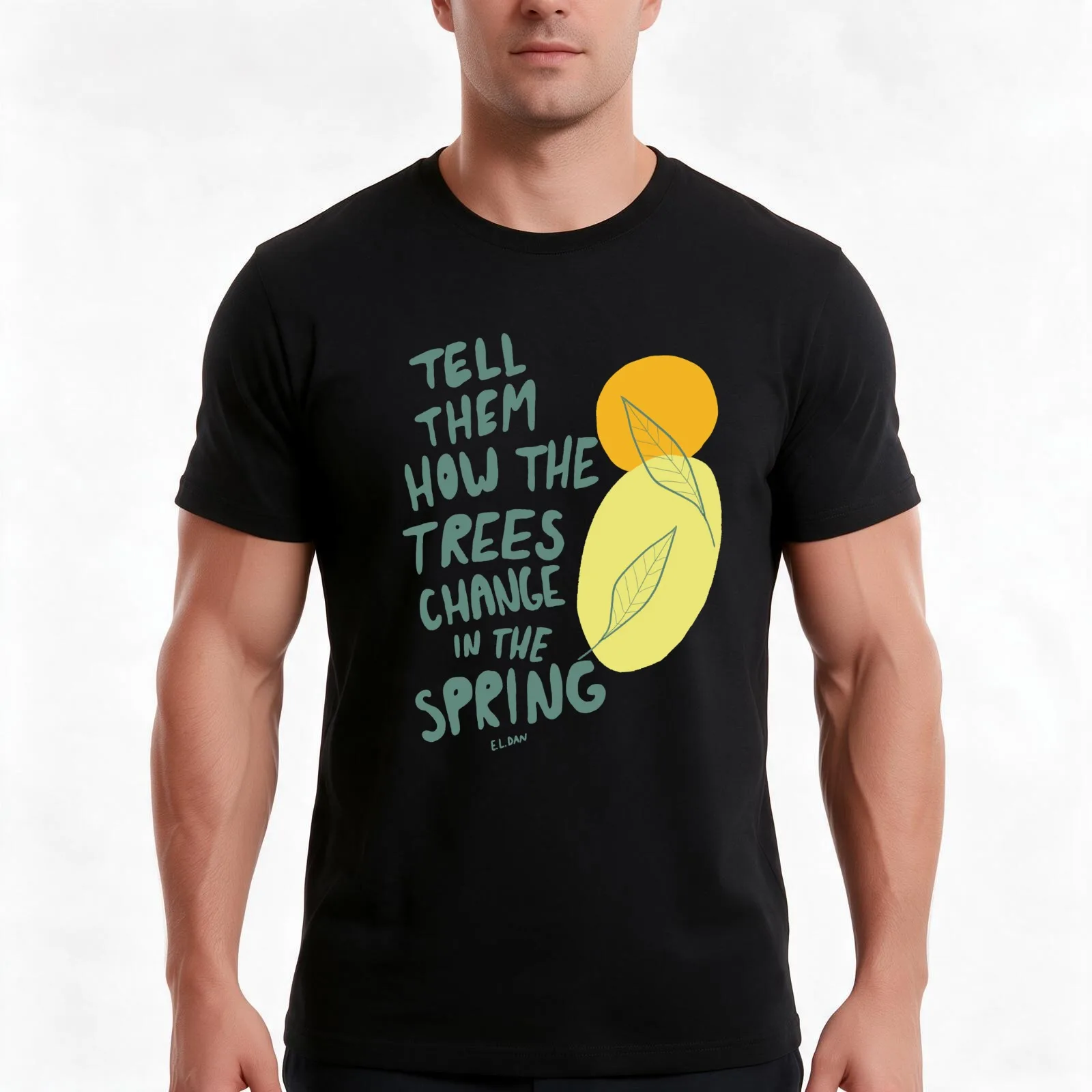 Tell Them How the Trees Change in the Spring T-Shirt, Summer Casual Cotton Tee, Oversized Streetwear Tops, Vintage Graphic Print