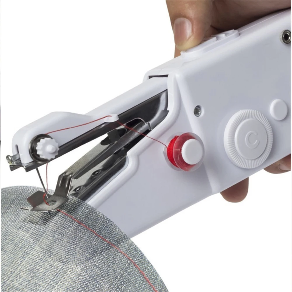 

Mini-held Portable Sewing Electric Fast Sewing Knitted Fabric Cloth DIY Clothing Decoration Processing Machine A Coudre