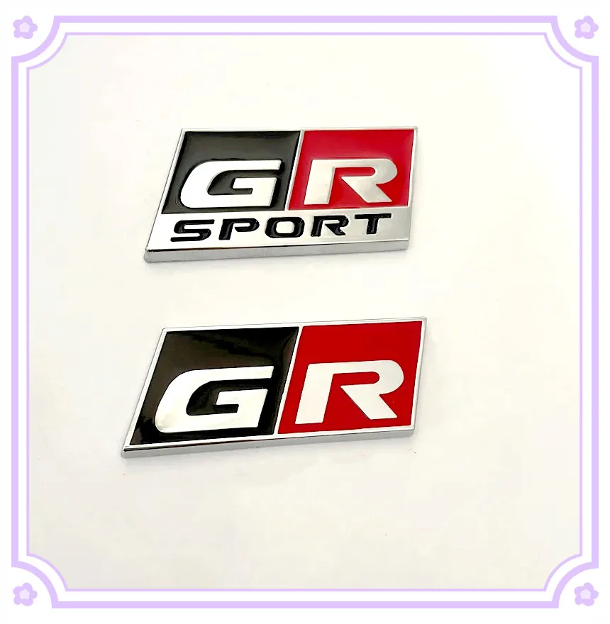 New 3D Metal GR Sport Badge Trunk Car Sticker For Toyota RZ RC RS YARiS Corolla CHR Harrier Camry GR SPORT Emblem Accessories