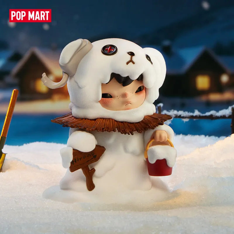 POP MART Hirono Snowman Figurine Series Mystery Box Genuine Blind Box Guess Toys Bag Ornament Figurines Home Decor Desktop Doll