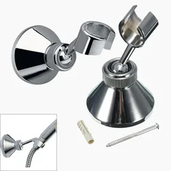 Rotatable ABS Home Chromed Shower Head Holder Wall-Mount Bracket Bathroom Sprayer Base