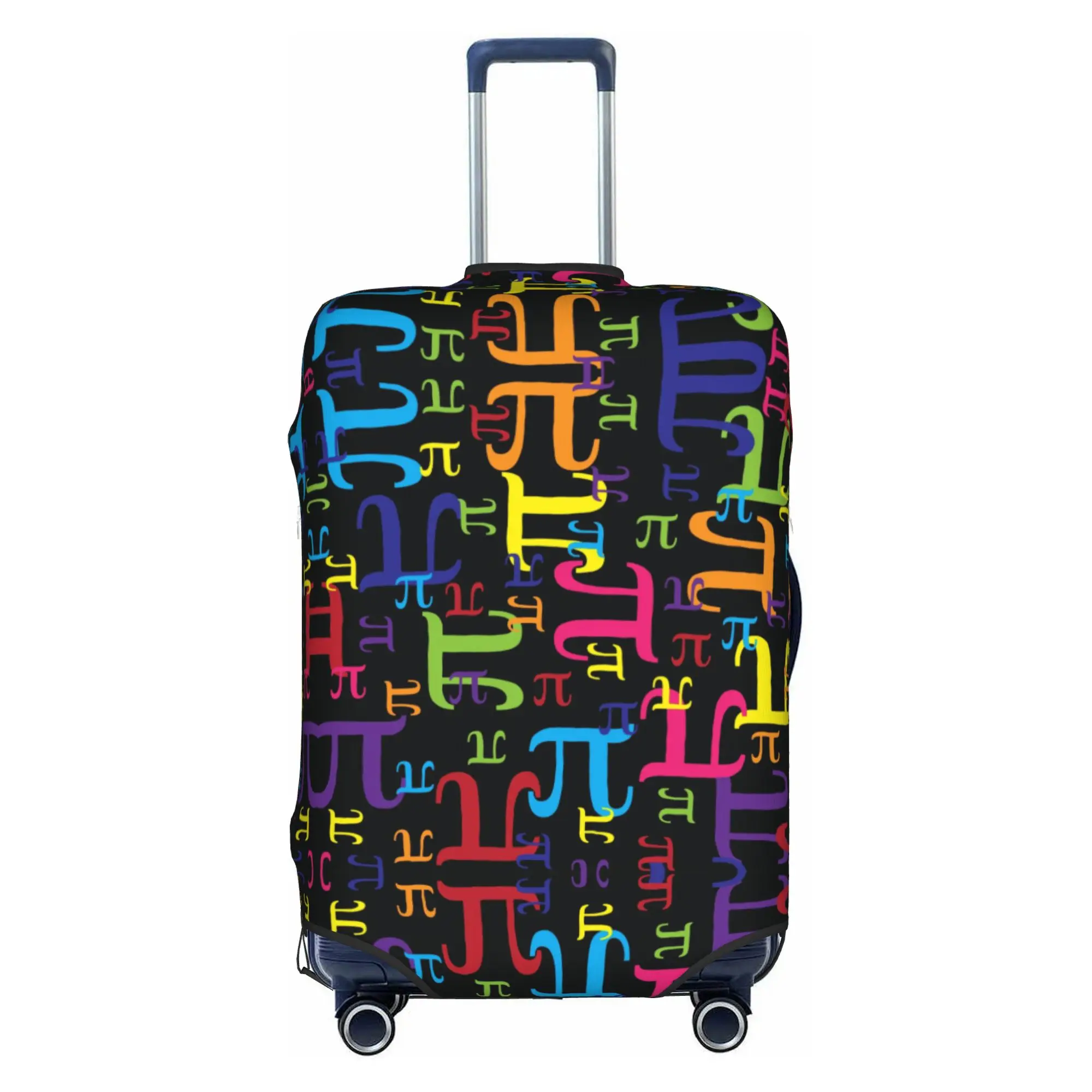Pieces of Pi Travel Luggage Cover Dust Proof Math Science Nerd Geek Suitcase Cover Protector Fit 18-32 Inch
