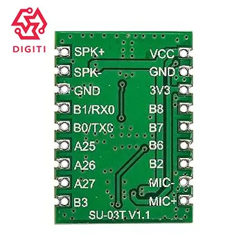 Modulo di riconoscimento vocale intelligente AI Modulo di controllo vocale offline Chip di riconoscimento vocale Modulo di controllo vocale SU-03T