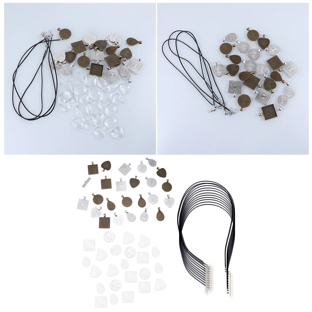 

60Pcs Resin Gemstone DIY Kit for Necklace Making Exquisite Jewelry Handmade Accessories Beaded Material Craft Supplies