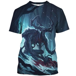 Summer Horror Monster 3D Print T-Shirts Streetwear Men Fashion Casual Oversized O-Neck Short Sleeved T Shirt Tees Tops Clothing