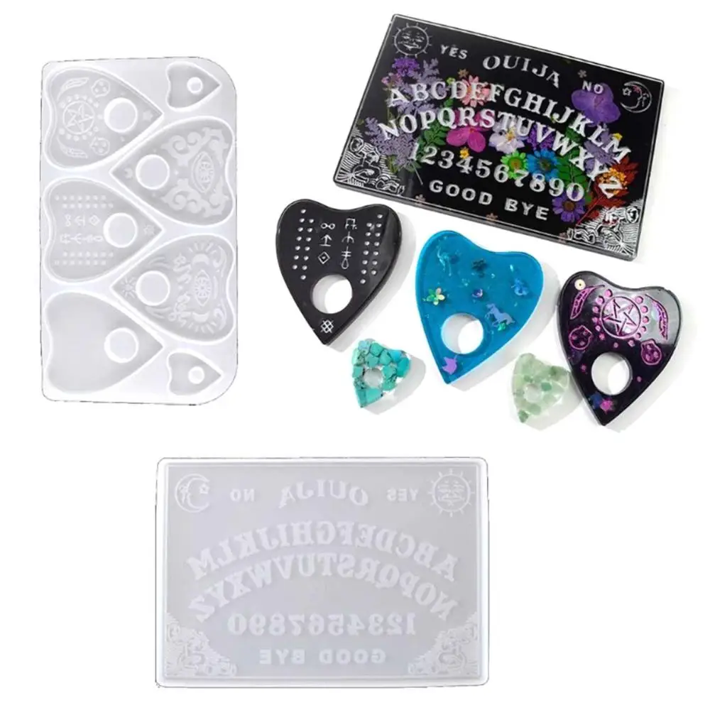 Game Jewelry Making DIY Silicone Epoxy Handmade Resin Casting Mold Planchette Mould Clay Tools Ouija Board