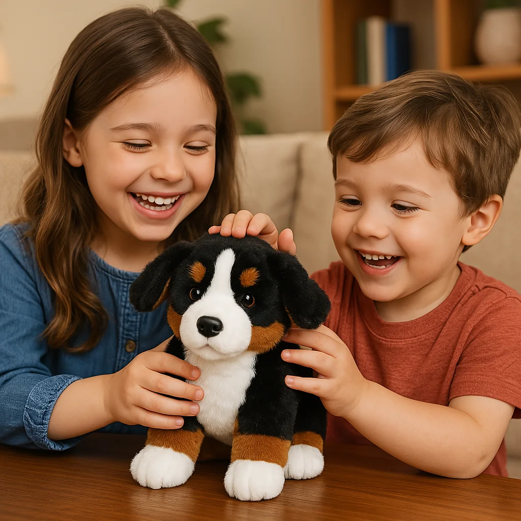 Berner Sennenhond Knuffel 9,8 Inch Super Realistische Hond Pop Troostende Metgezel Pop Kinderen Verjaardagscadeau Hond Shap