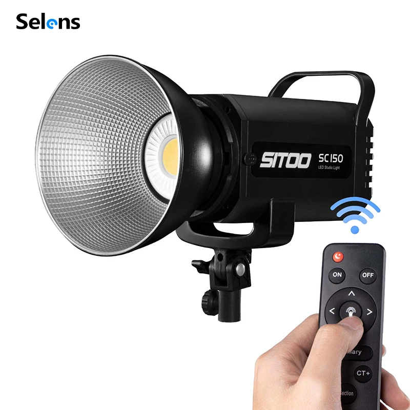 

Selens Sitoo 150W/250W COB Monolight with Remote,180 Rotatable Head ,5600K White LED Light for Photography & Filmmaking.