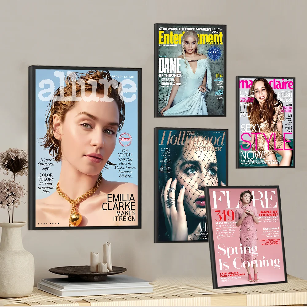 

E-Emilia C-Clarke, классические кинопостеры, водостойкая бумажная наклейка кофейный дом, декор бара, художественные настенные наклейки