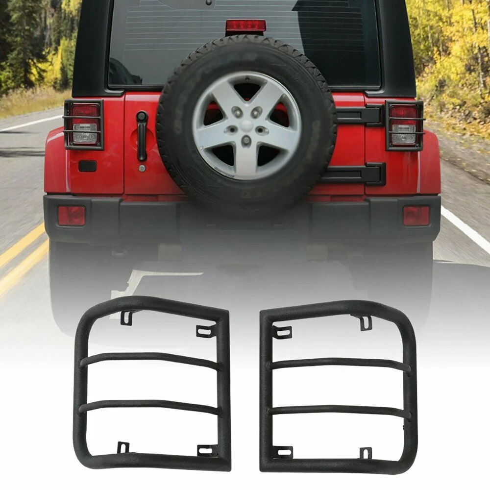 

1 Pair Tail Lght Cover Frame for Jeep Wrangler JK JKU 2007-2018 Rear Lamp Hood Stainless steel Shell Protection Guard