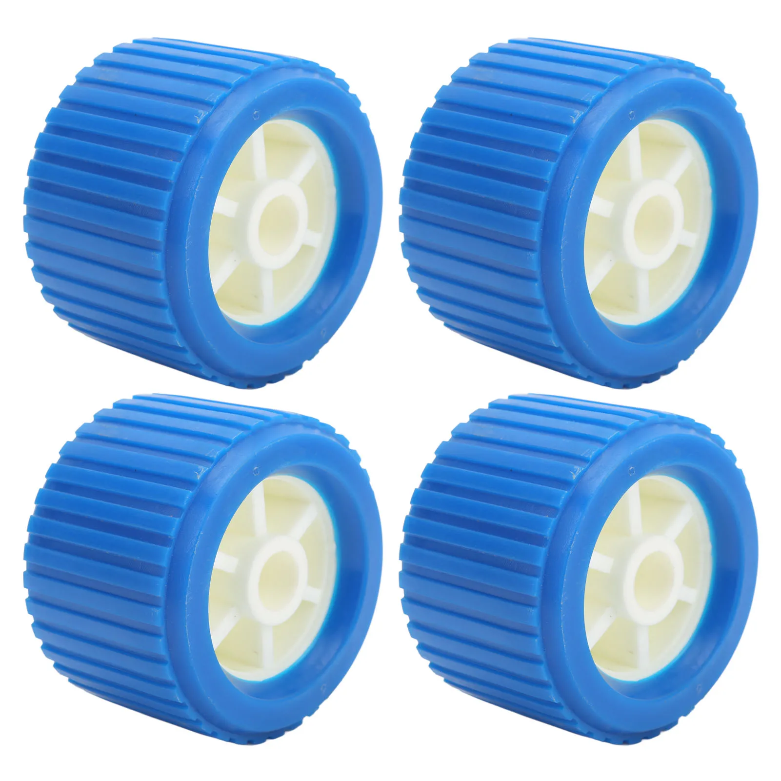 

3in Wide Wobble Roller Marine Ribbed Wobble Roller 108x75x19mm Blue PP High Temp Resistant for Boat Yacht Trailer