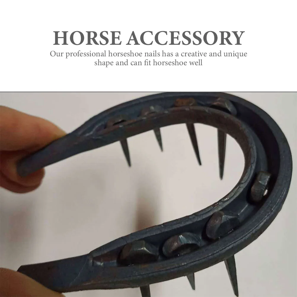 50 Pcs Portable Compact Horseshoe Accessorys Professional Equipment Iron Hoof Supply Portable Replaceable