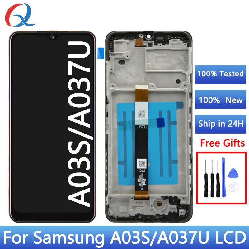 LCD de teléfono móvil para Samsung galaxy A03s lcd para Galaxy a03s a037u reemplazo de pantalla para Samsung a03s a037m con pantalla de marco