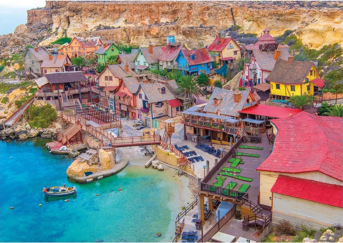 

1000/500/300/120 Pieces Village Seaside Jigsaw Puzzles for Adults Home Decor Landscape Puzzles Educational Toys Birthday Gifts