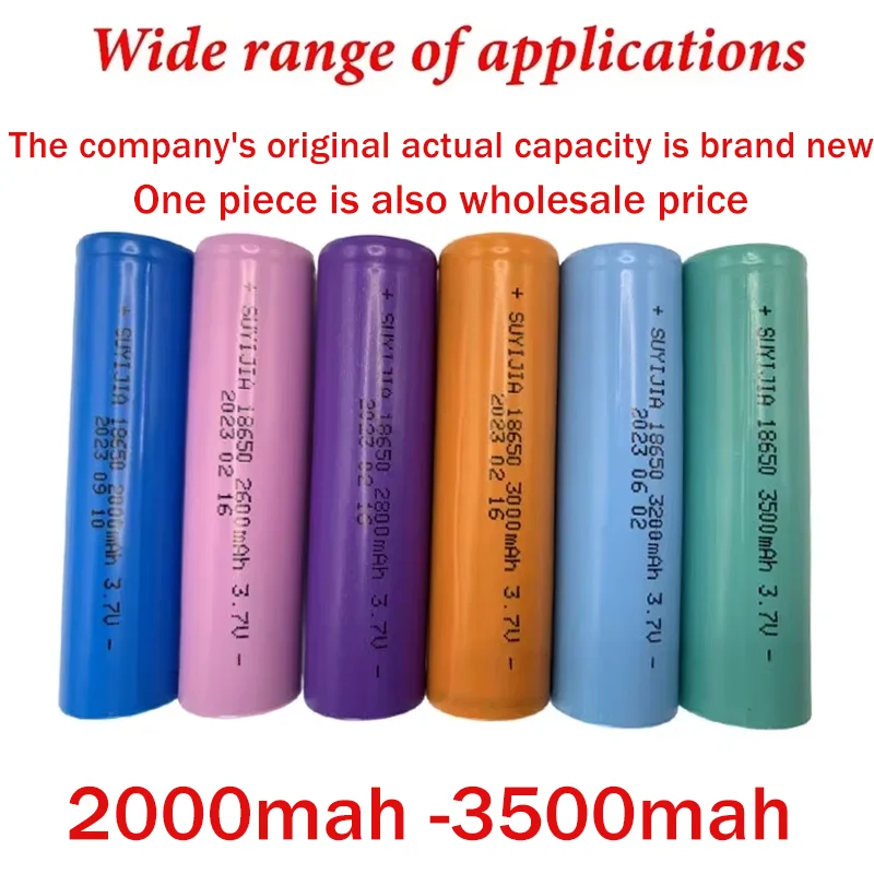 18650 2000mAh-3500mAh 3.7V Rechargeable Battery Lithium-ion for Strong Light Flashlight Headlight Medical Equipment Notebook