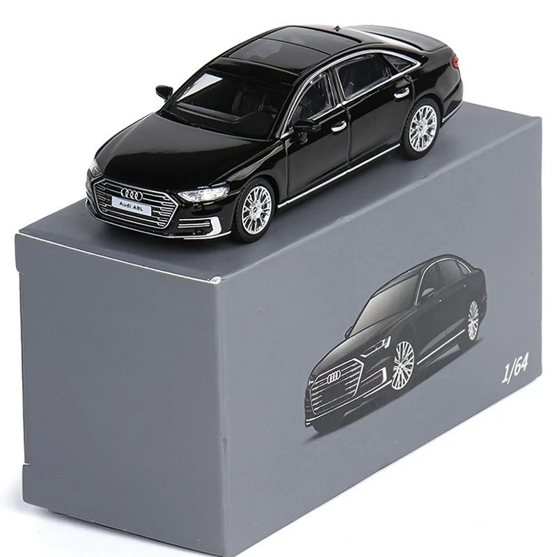 JKM Simulation 1:64 Maßstab Audi A8L Horch Legierung Auto Modell Sammlung Diecast Miniatur Voiture Hobby Kinder junge Geburtstag Geschenk