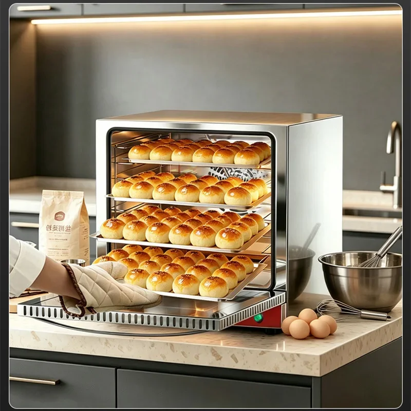 Steam Baking Oven: Multifunctional Electric Oven with 47L Large Capacity, Stainless Steel, Durable Horizontal Electric Oven