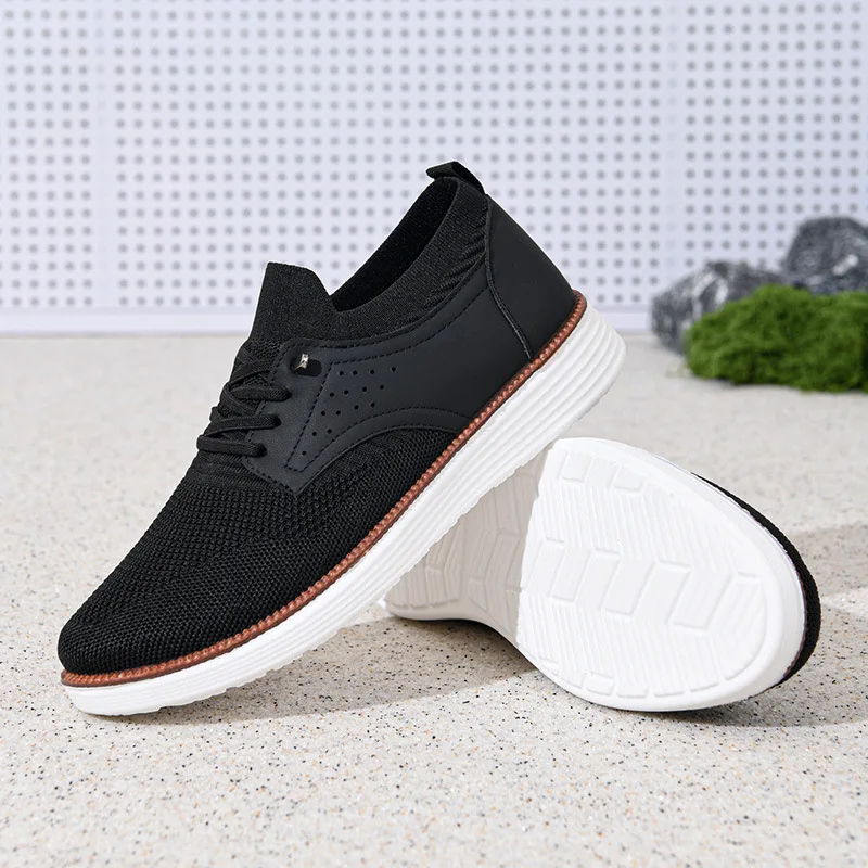 Frühling und Herbst Neue Atmungsaktive Herren-Freizeitschuhe Mesh-Sportschuhe Weiche Sohlen Bequeme Leichte Glatte Herrenschuhe – Detail 2
