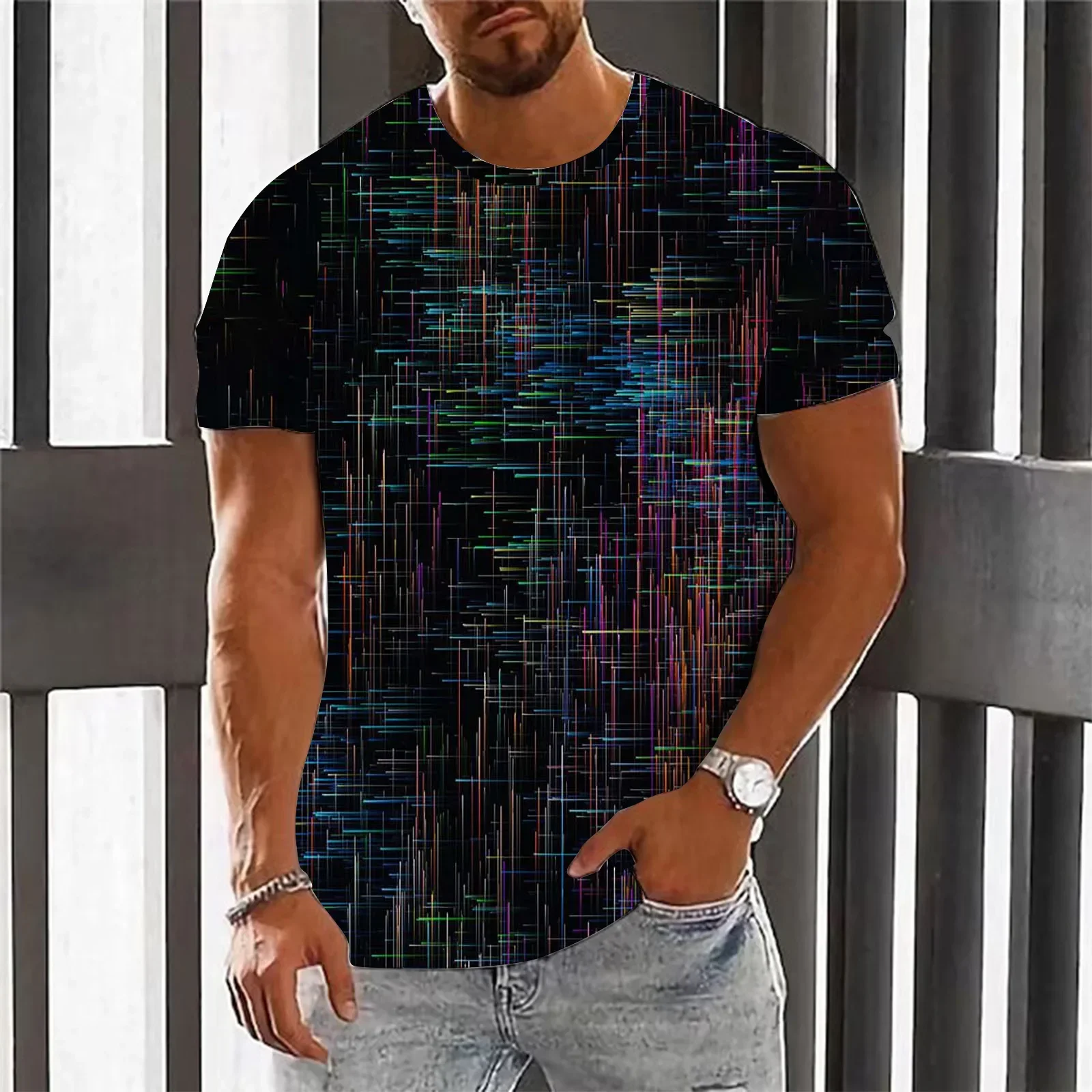 Unique Personality T-shirts for Men T Shirts Stylish Graffiti Print Men's Short Sleeves Tshirt Oversized T-shirt Tops Sleeve Tee